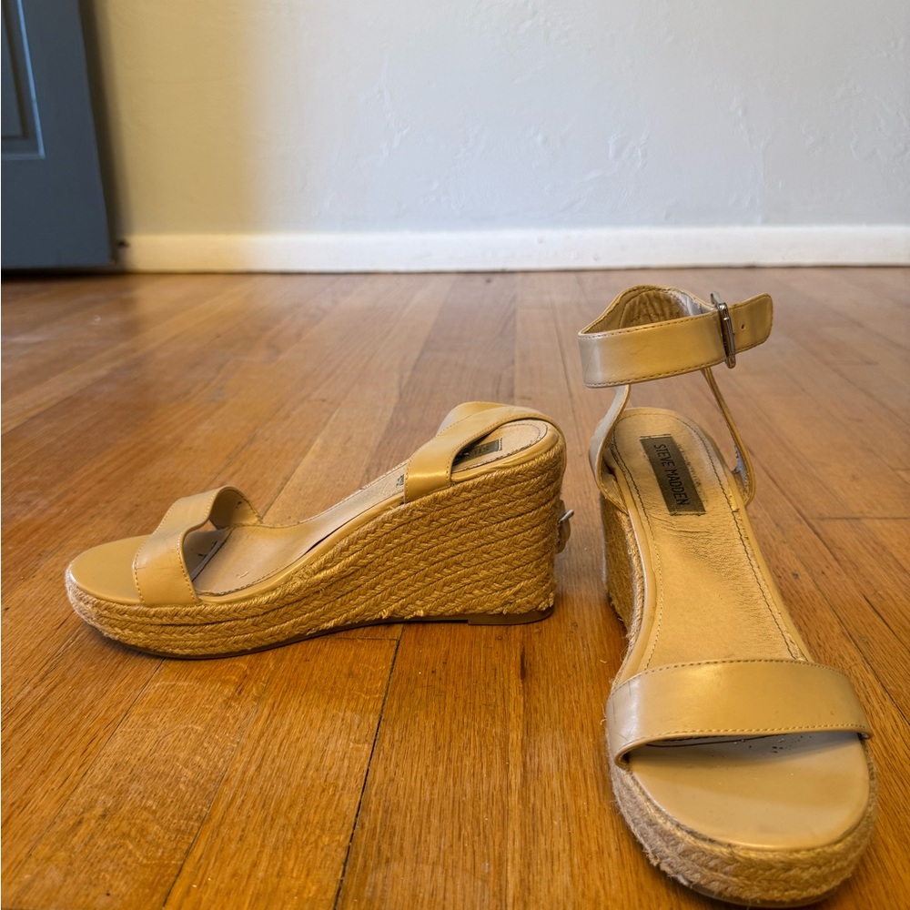 Steve Madden Tan Wedge Sandals